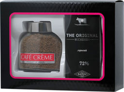 CAFE CREME. Подарочный набор Cafe Creme + горький шоколад The Original 180 гр. карт.упаковка