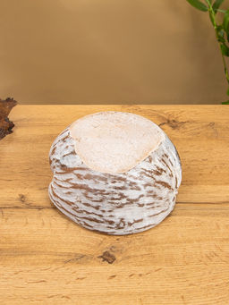 Свеча в кокосе, 20×20×7 см, белая