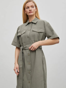 Платье рубашечного кроя, PL1524/swamp - Emka фото 2