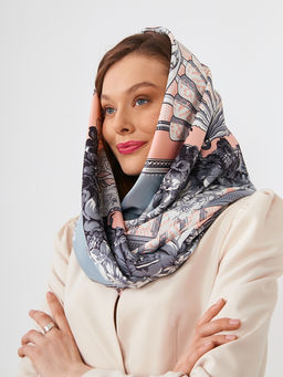 Большой, мягкий, тонкий и очень нежный двусторонний платок с рисунком. - Tantino фото 14