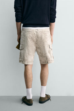 BERMUDA CARGO RELAXED FIT LAVADO / Estampado - Zara фото 3