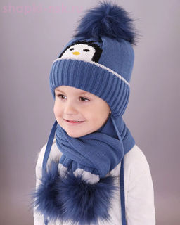 03-60-D Комплект детский (шапка+шарф) (48-50)