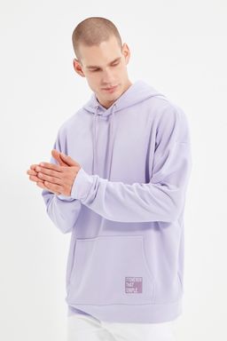 TRENDYOL MAN Beyaz Oversize/Genis Kesim Kapusonlu Etiketli Ici Polar/S?cak Tutan Sweatshirt TMNAW21SW2005 - Trendyolmilla фото 10