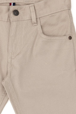 Темно-бежевые брюки из плотной ткани для мальчика Неожиданная скидка в корзине - U.s. polo assn фото 4