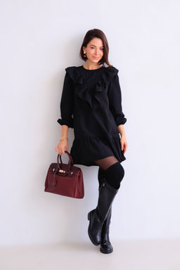 Платье-мини чёрное - Martichelli фото 15