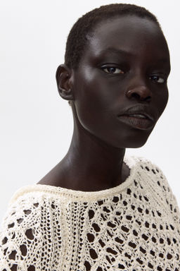 Top efecto crochet con lazada - H&m фото 5