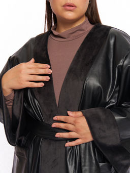 Плащ кожаный TKA05221BLK01