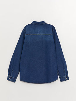 Basic Uzun Kollu Erkek ?ocuk Jean G?mlek - Waikiki фото 2