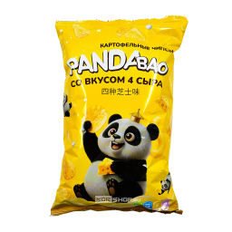 Чипсы картофельные со вкусом Четыре Сыра Панда Бао (Panda Bao), 90 г