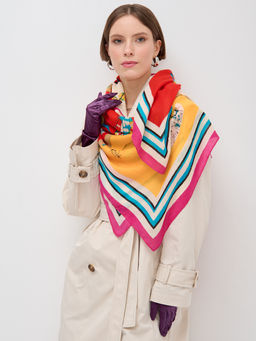 Большой,яркий платок из тонкой шерсти - Tantino фото 5