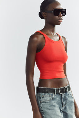 RIBBED CROP TOP - Zara фото 24