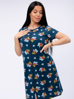 Халат "Красотка 11" бананы, трикотаж