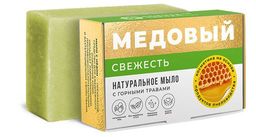 Медовое мыло Свежесть с горными травами - Мануфактура дом природы фото 2