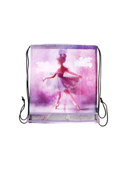 Мешок для обуви deVENTE на шнурке, с сеткой, принтом, размер 47×1×40 см, сиреневый