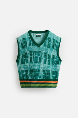 GRAPHIC PRINT KNIT WAISTCOAT  OTIS KWAME KYE QUAICOE - Zara фото 8