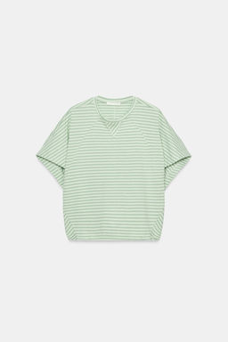 CAMISETA OVERSIZED RAYAS / Verdes - Zara фото 4