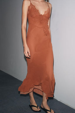 GEORGETTE EMBROIDERED BEADED DRESS - Zara фото 6