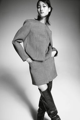 Minifalda estructurada de sarga - H&m фото 4