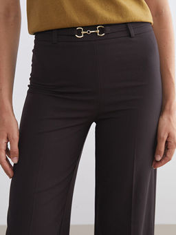 Beli Kemerli Geni? Pa?a Kad?n Pantolon