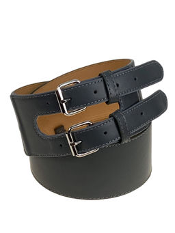 Ремень женский широкий из искусственной кожи, цвет серый