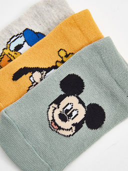 Mickey Mouse Bask?l? Erkek Bebek Patik ?orap 3l? - Waikiki фото 3