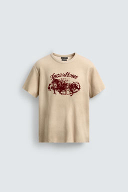 CAMISETA PUNTO ESTAMPADO TEXTURA / Crudo - Zara фото 7