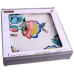 30802 Блюдо квадратное 22х22см Летний букет доломит LR (х36) - Mayer&boch фото 3