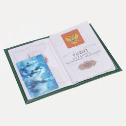 Обложка для паспорта, зелёная