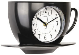 Настенные часы Mirron чашка черная 121-222BL