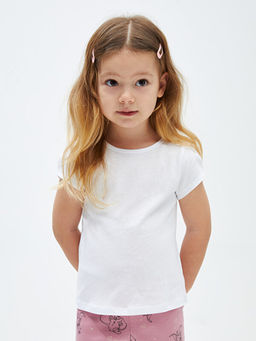 Bisiklet Yaka K?sa Kollu K?z Bebek Ti??rt