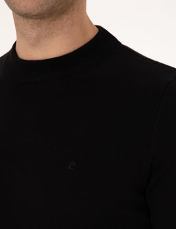 Siyah Slim Fit _eyrek Yaka Basic Triko Kazak - Pierre cardin фото 7