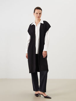 ?al Yaka Oversize Kad?n Triko Yelek