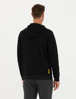 Siyah Regular Fit Kap__onlu Sweatshirt - Pierre cardin фото 6
