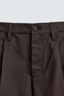 PLEATED CHINO TROUSERS - Zara фото 7