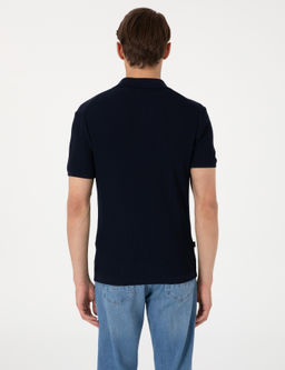 Lacivert Slim Fit Polo Yaka Triko Ti__rt - Pierre cardin фото 5