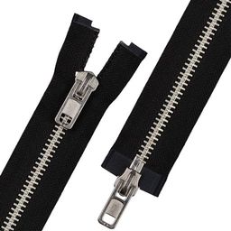 Молния Металл никель ZIP 8N-2 двухзамковая 75 см Тип 8 10 шт разъёмная Gamma ЧЕРНЫЙ №310