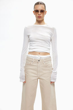Wide High Cropped Jeans - H&m фото 2
