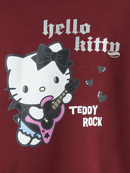 Hello Kitty Bask?l? K?z ?ocuk Kal?n Sweatshirt