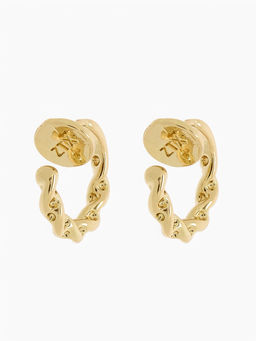 Клипсы для ушей QF Тренд кольцо переплетение, цвет золото