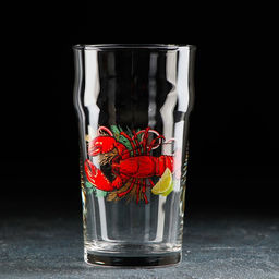 Цена за 12 шт. Пивной бокал «Деликатес», 570 мл, стекло, рисунок МИКС