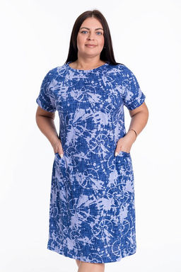 Платье М324085б синий