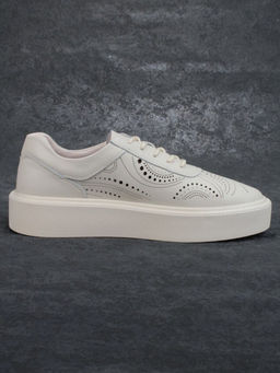 05-PDD166-1 BEIGE Кроссовки женские (натуральная кожа)