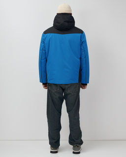Горнолыжная куртка мужская зимняя голубого цвета 7611Gl