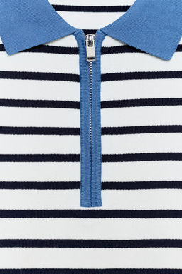 STRIPED KNIT POLO SHIRT - Zara фото 8