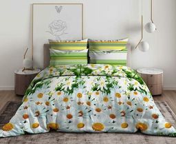 КПБ Ромашковый вальс бязь хлопок 100% Евро