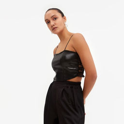 Топ женский Collorista, чёрный, размер 42-44