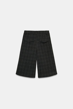 LONG CHECK BERMUDA SHORTS WITH PLEATS - Zara фото 8