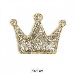 Аппликация пришивная арт.TBY-2215 Корона 4х4см золото, уп.20шт