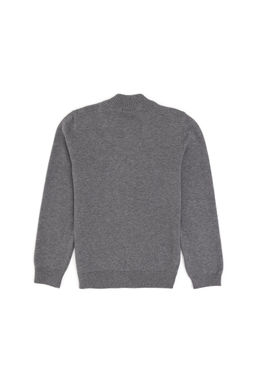 Серый меланжевый трикотажный кардиган для мальчика - U.s. polo assn фото 2