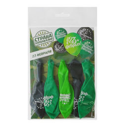 Воздушные шары латексные 12 С Днём защитника Отечества! С 23 февраля, 5 шт. - Страна карнавалия фото 3